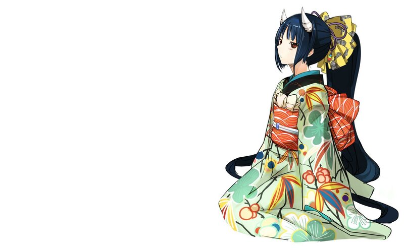 anime girl in kimono
