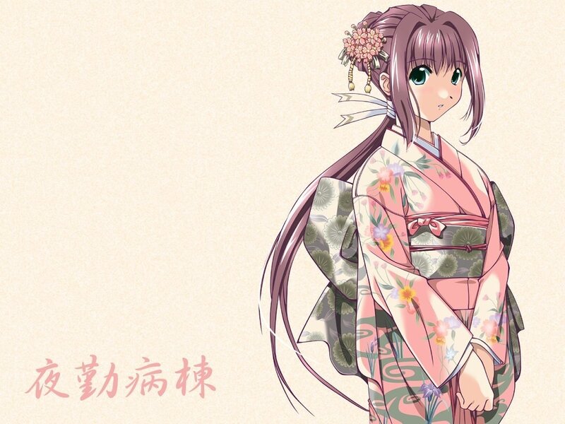 anime girl in kimono