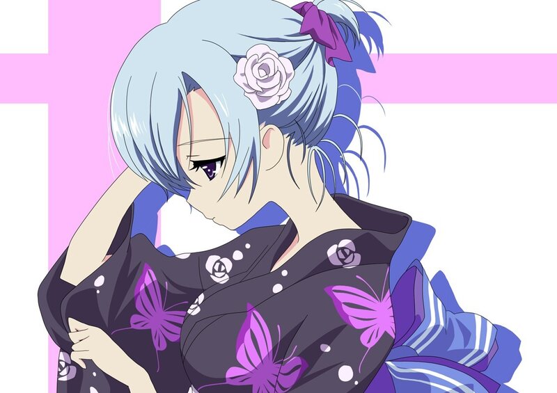 anime girl in kimono