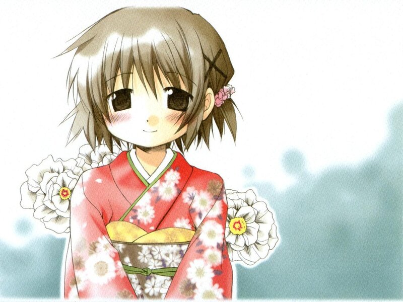 anime girl in kimono
