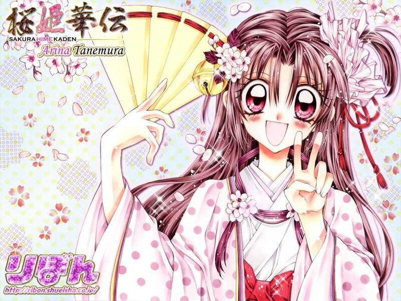 Anime Girl in Kimono — Pink, Cheerful, Spring, Manga