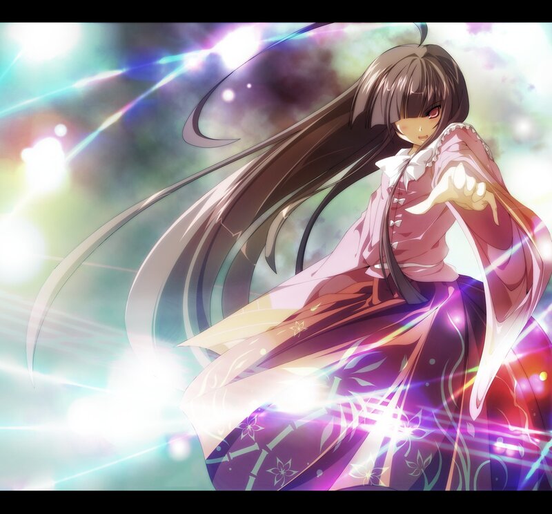 Anime Girl in Kimono — Purple, Dramatic, Long Hair
