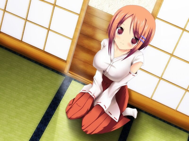 Anime Girl in Kimono — White