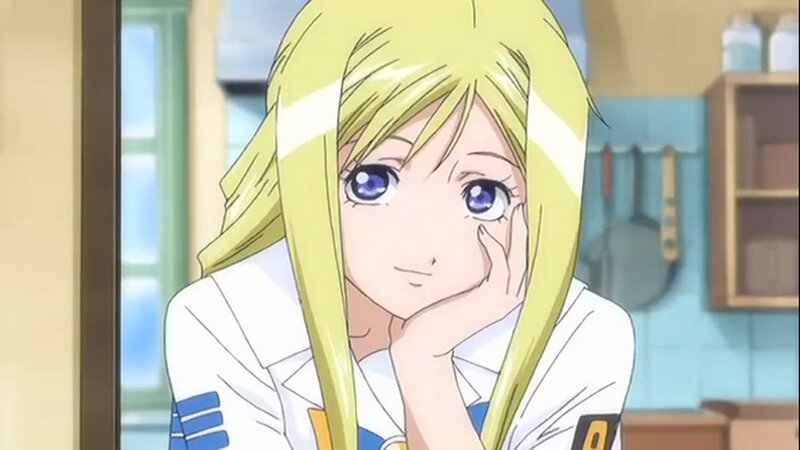 anime girl in kitchen