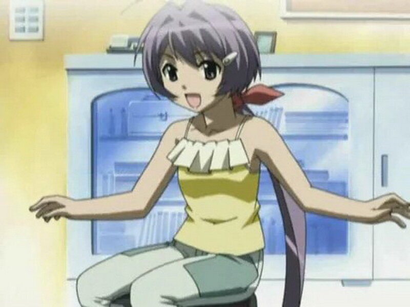 anime girl in kitchen