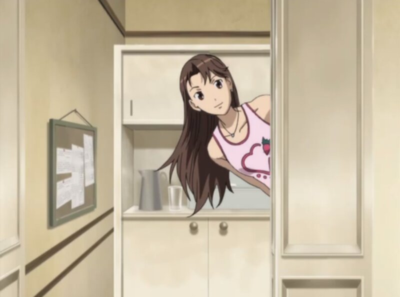 Anime Girl in Kitchen — Beige