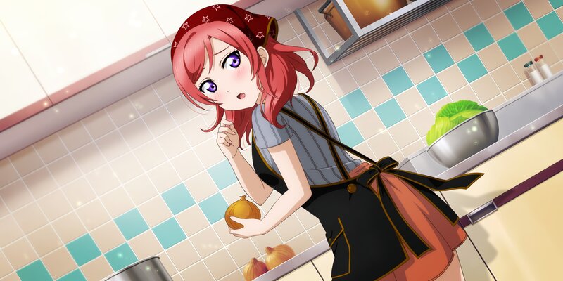 Anime Girl in Kitchen — Pink, Playful