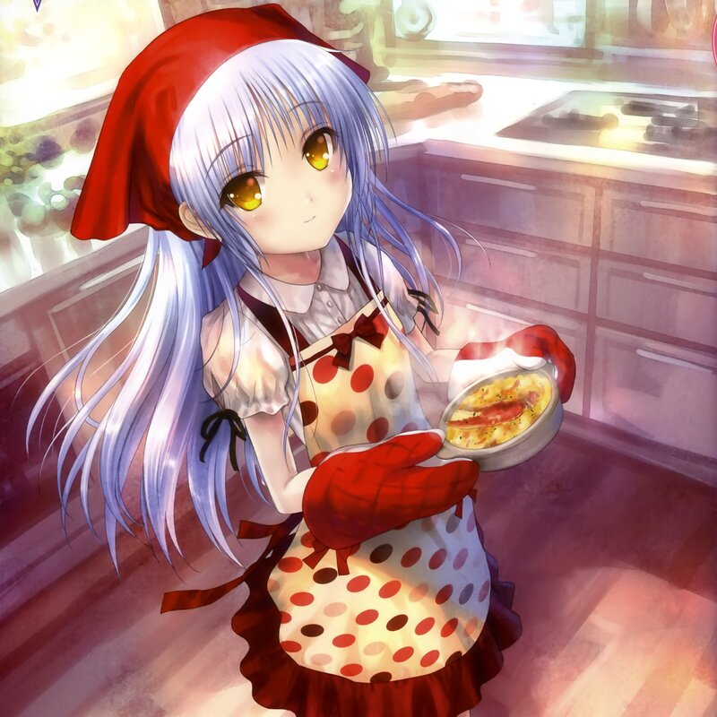 Anime Girl in Kitchen — Red