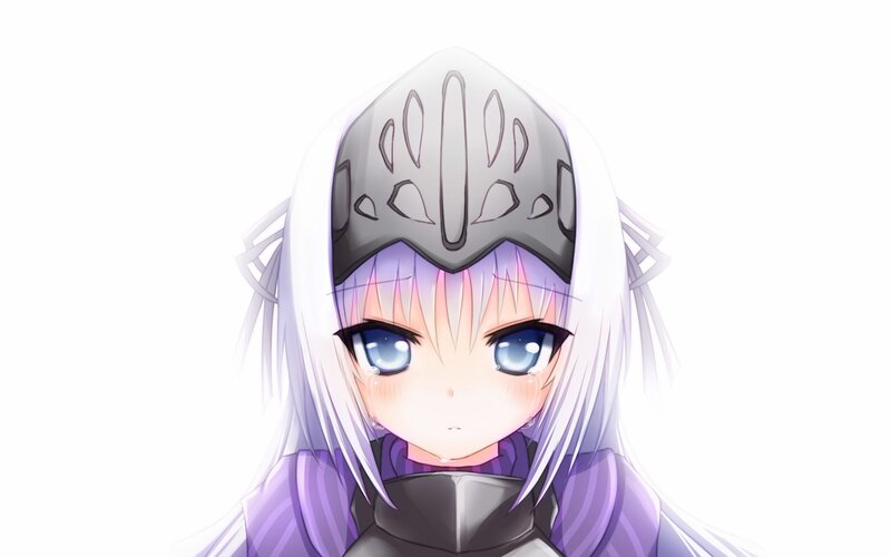 anime girl in knight armor