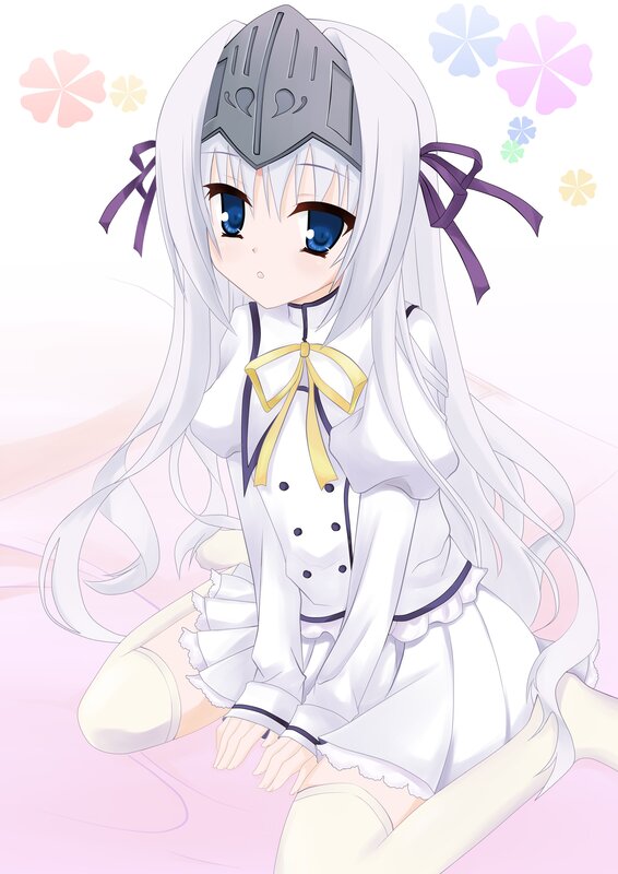 anime girl in knight helmet