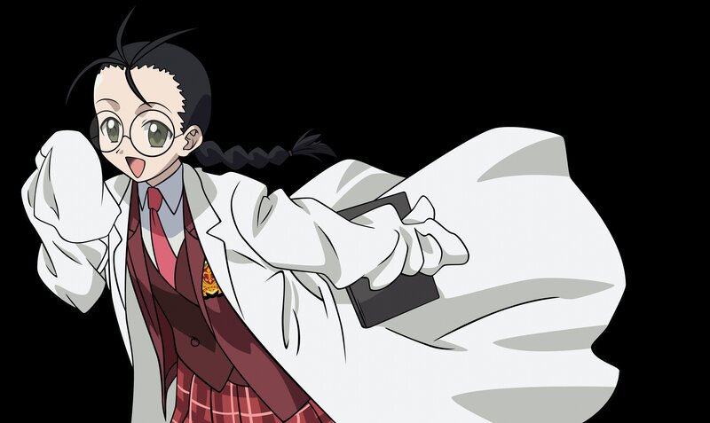 anime girl in lab coat