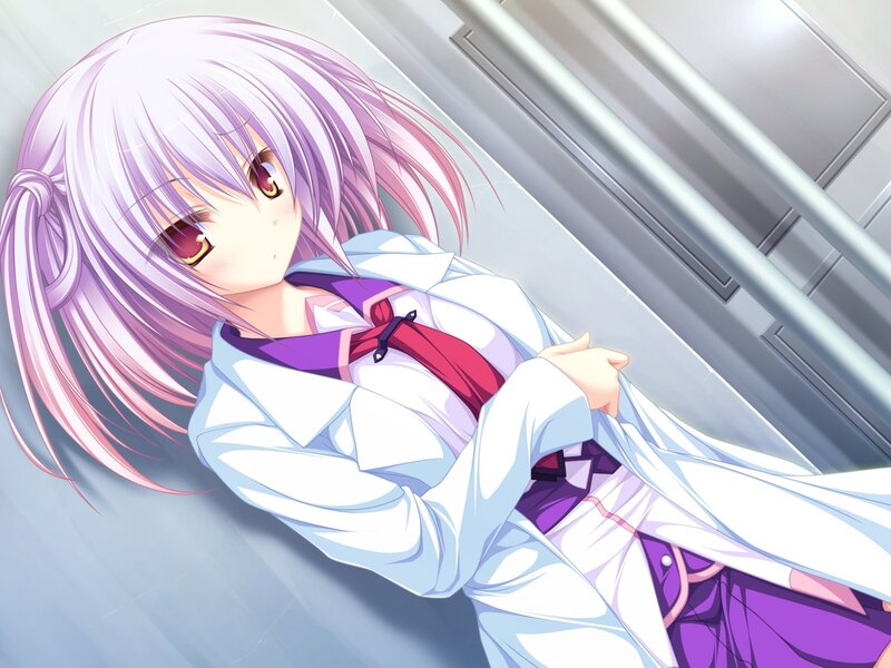anime girl in lab coat