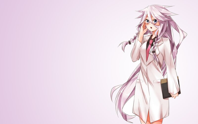 anime girl in lab coat