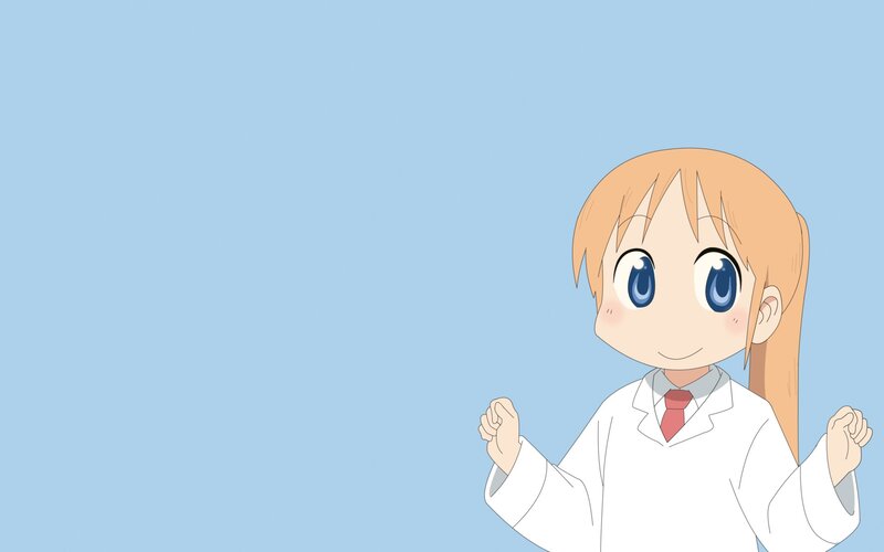 anime girl in lab coat