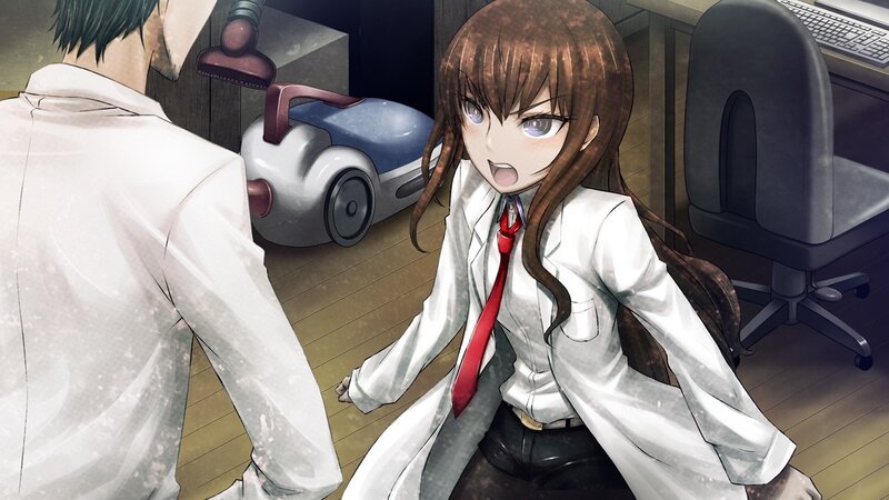 anime girl in lab coat