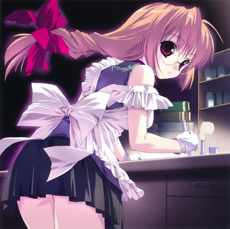 Anime Girl in Lab Coat — Purple