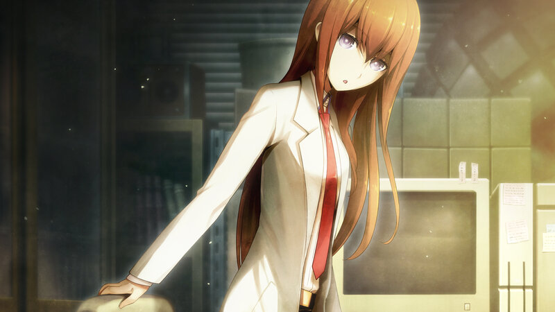 Anime Girl in Lab Coat — White, Dramatic