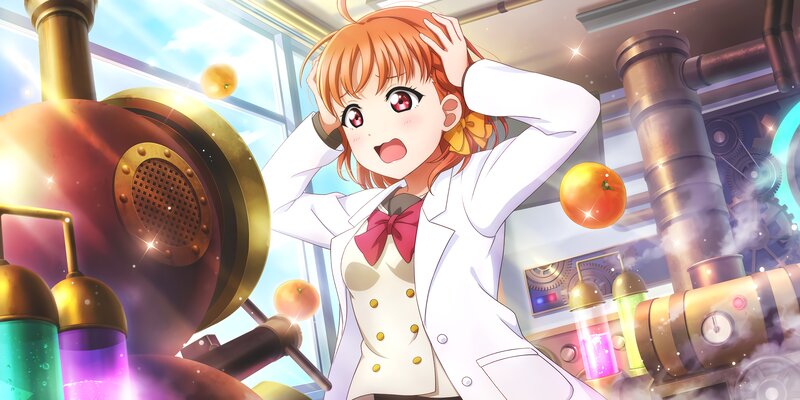 Anime Girl in Lab Coat — White, Energetic, Afternoon, Lab Equipment