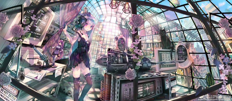 Anime Girl in Lab — Purple, Dramatic