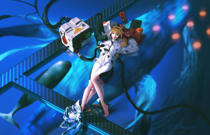 Anime Girl in Lab Suit