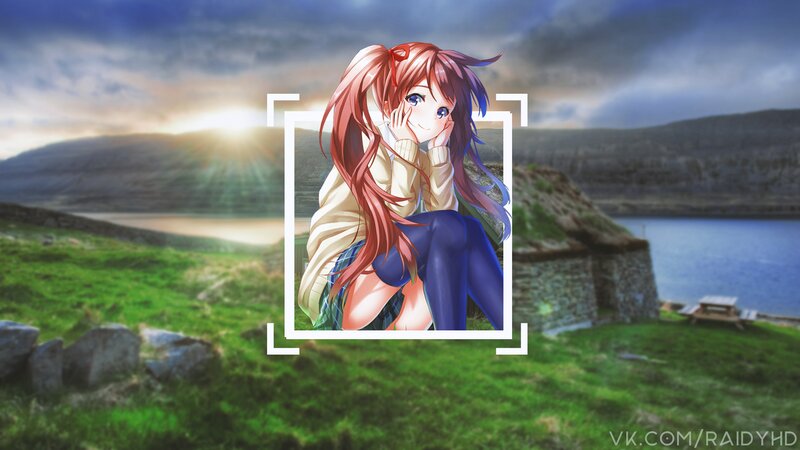 Anime Girl in Landscape