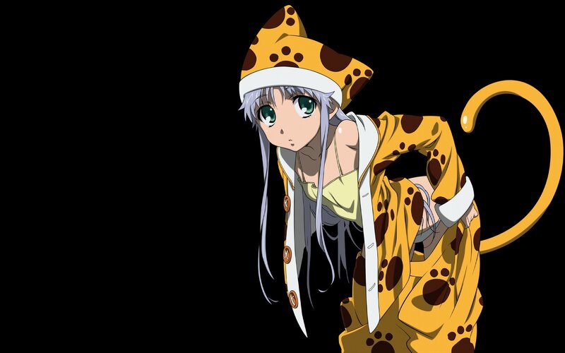 anime girl in leopard costume