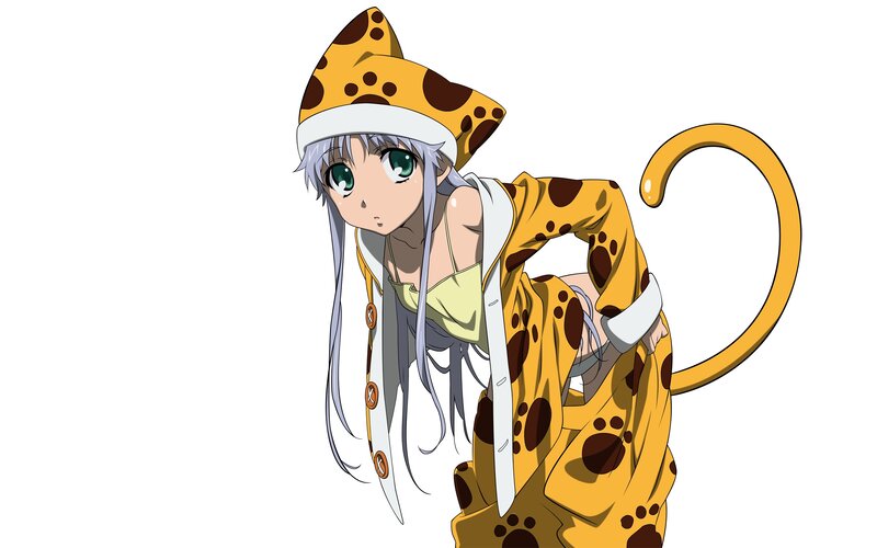 anime girl in leopard costume