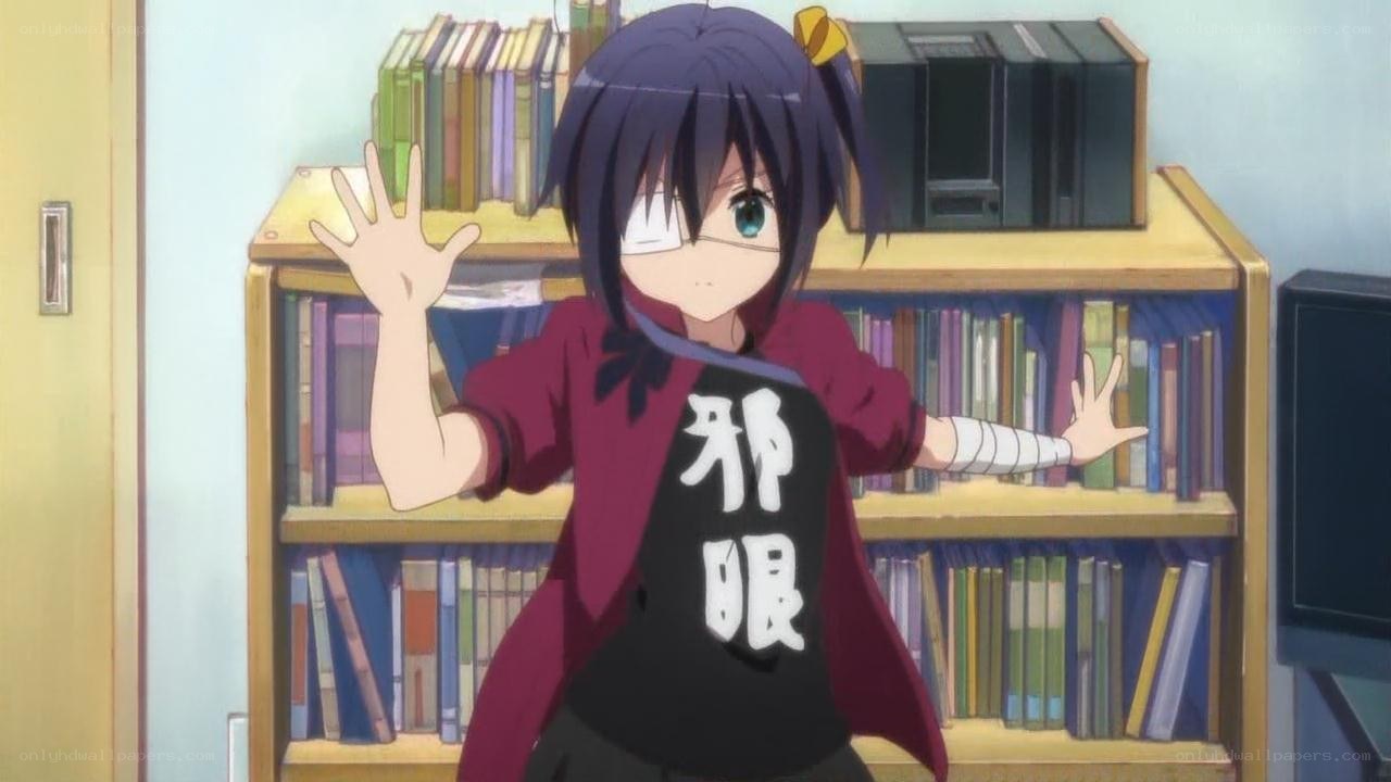 anime girl in library
