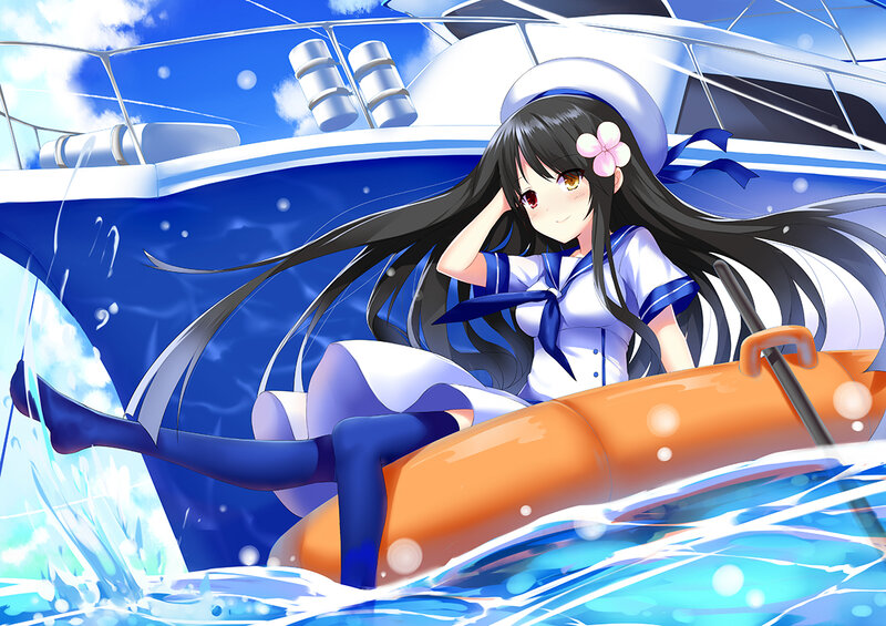 Anime Girl in Lifeboat
