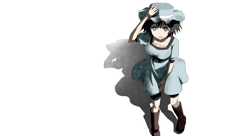 anime girl in light blue dress