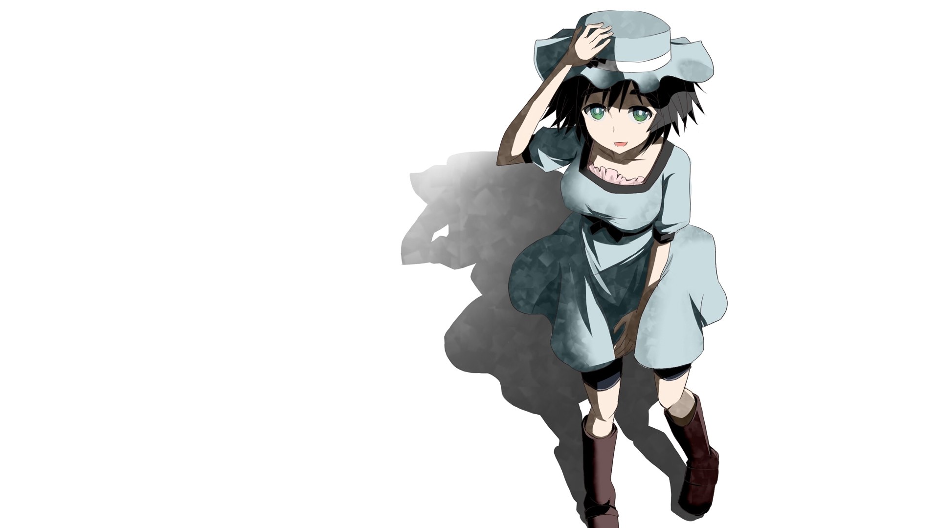 anime girl in light blue dress