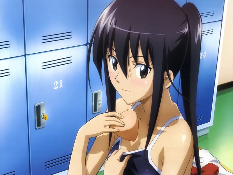 anime girl in locker room