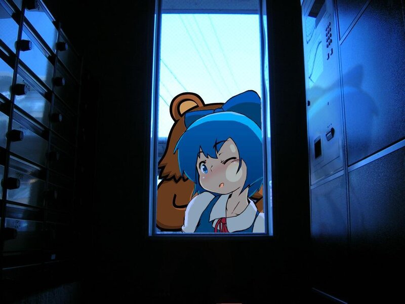 anime girl in locker room