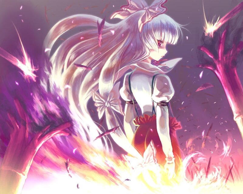 anime girl in magical battle