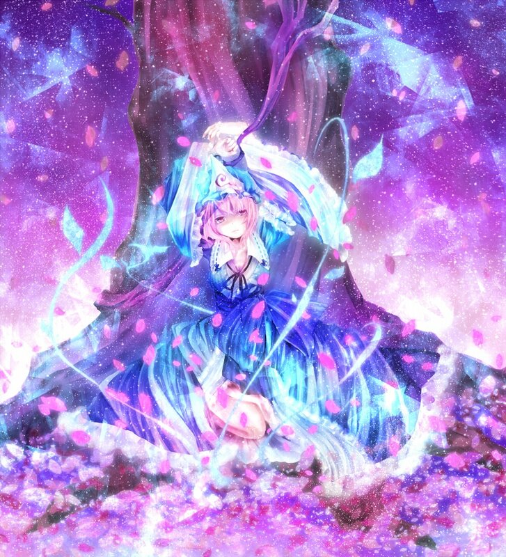anime girl in magical forest