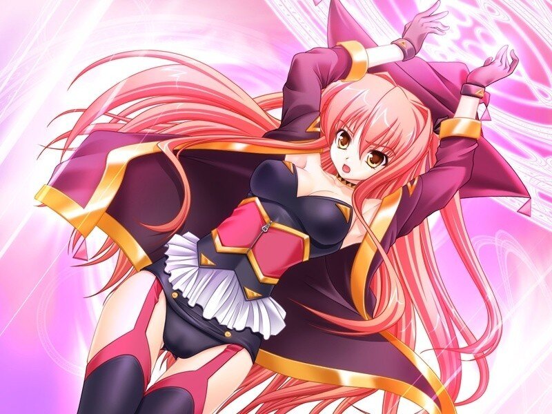 anime girl in magical pose