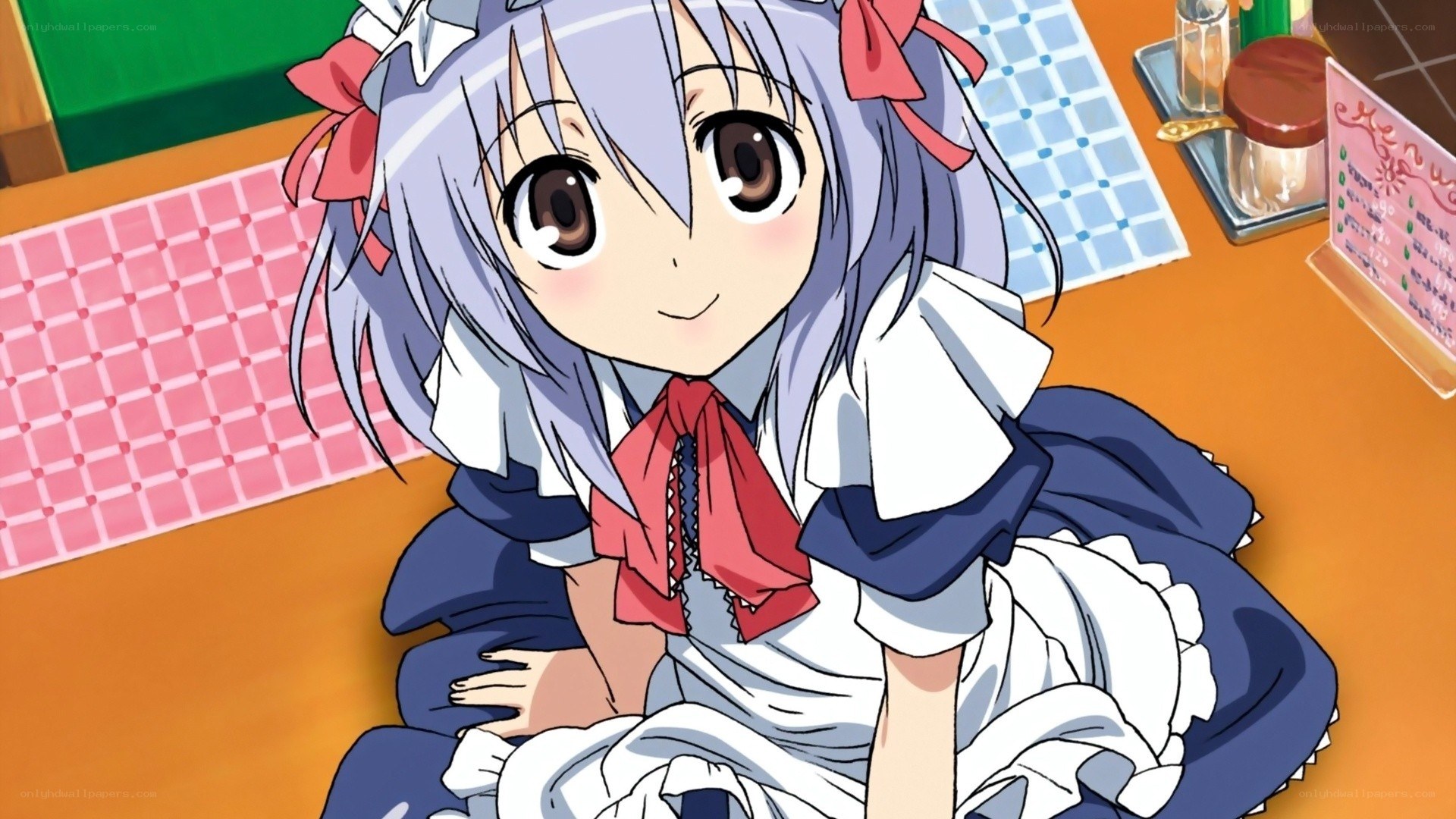anime girl in maid outfit