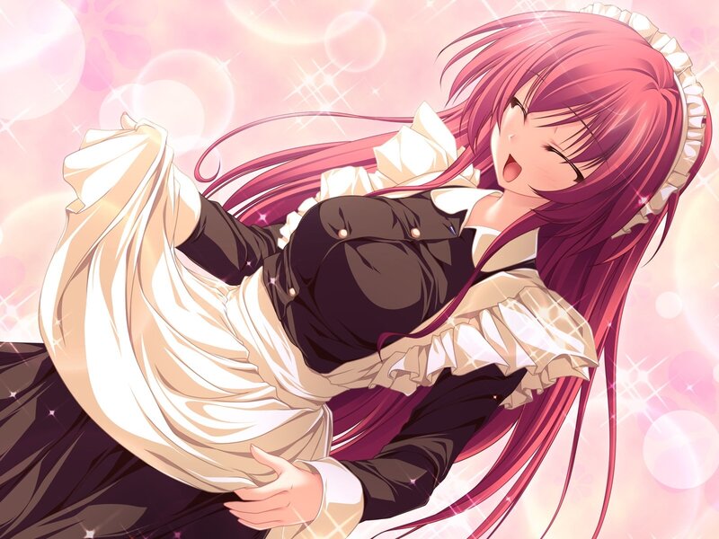 anime girl in maid outfit
