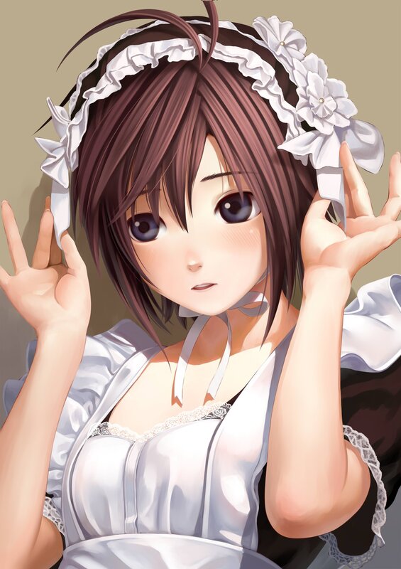 anime girl in maid outfit