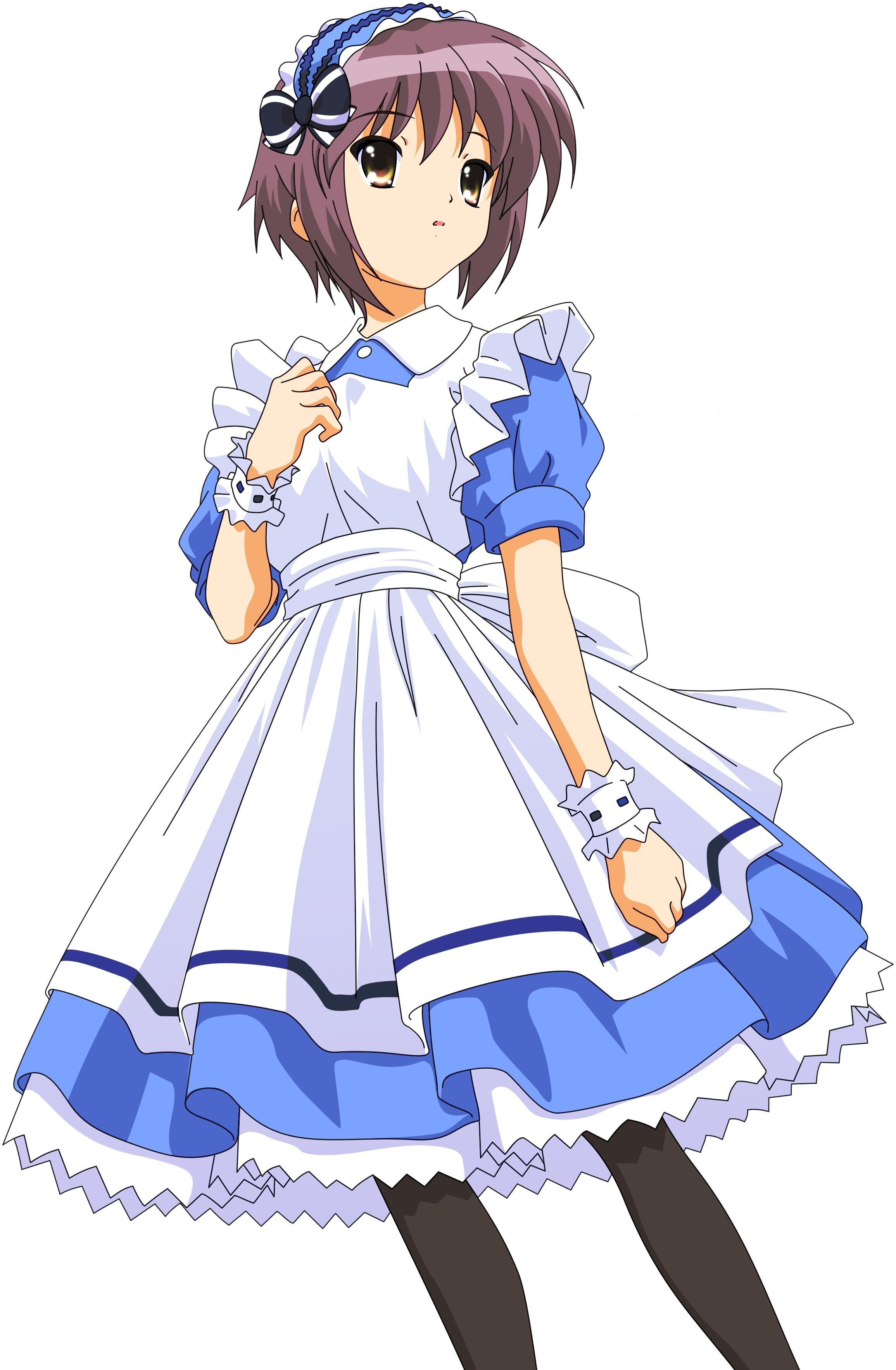 anime girl in maid outfit