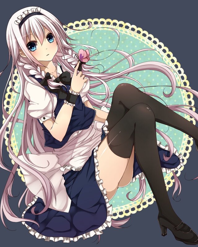 anime girl in maid outfit