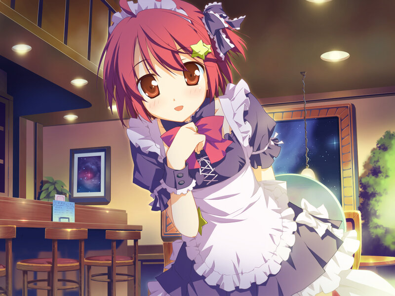 anime girl in maid outfit
