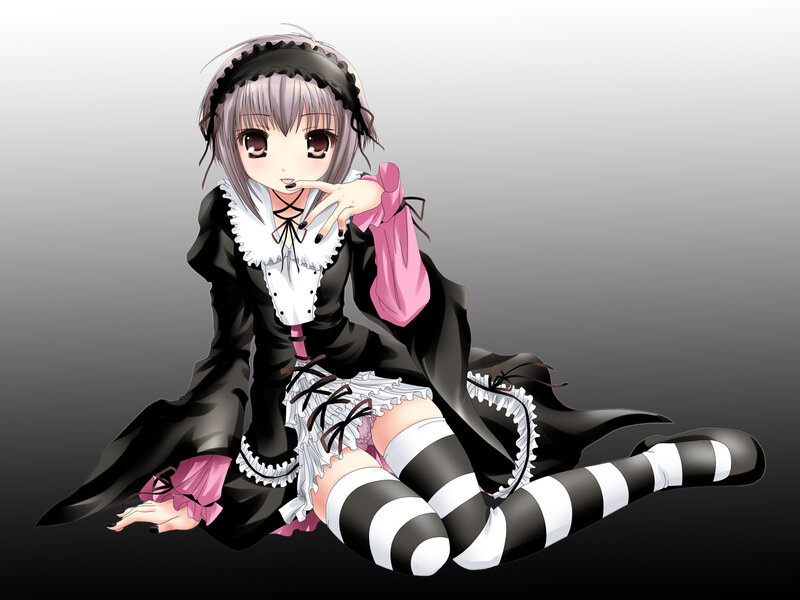 anime girl in maid outfit