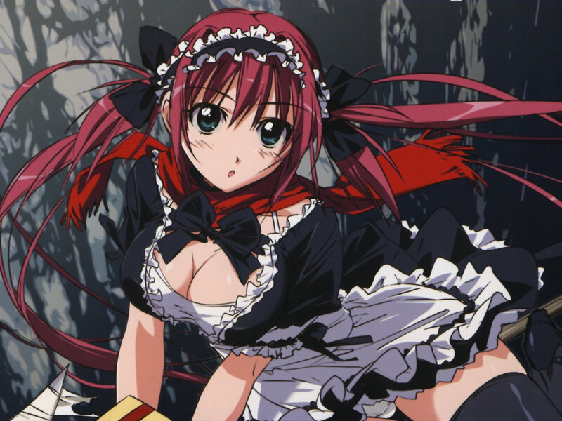 anime girl in maid outfit