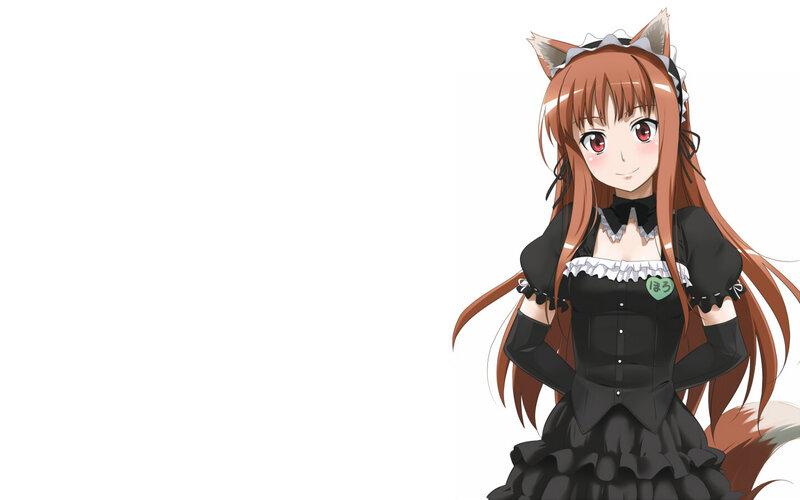 Anime Girl in Maid Outfit — Black, Neutral