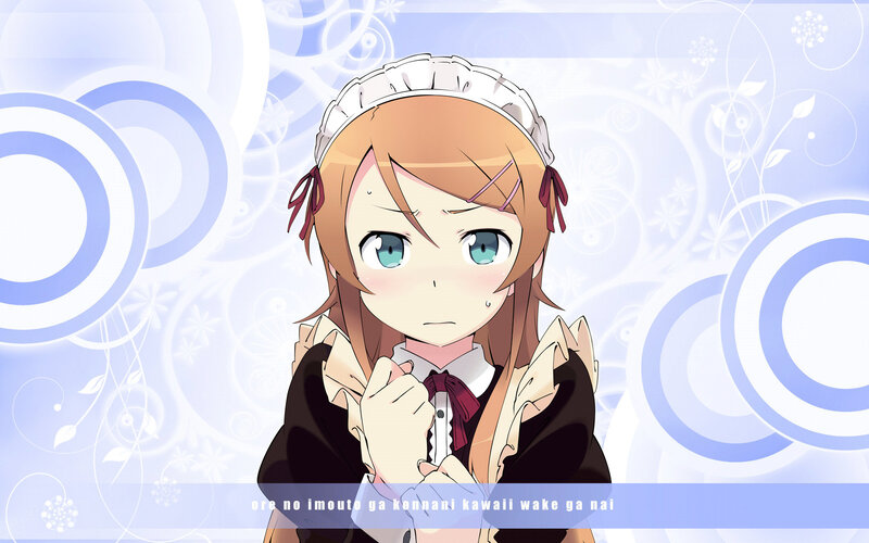 Anime Girl in Maid Outfit — Blue, Innocent, Maid Hat