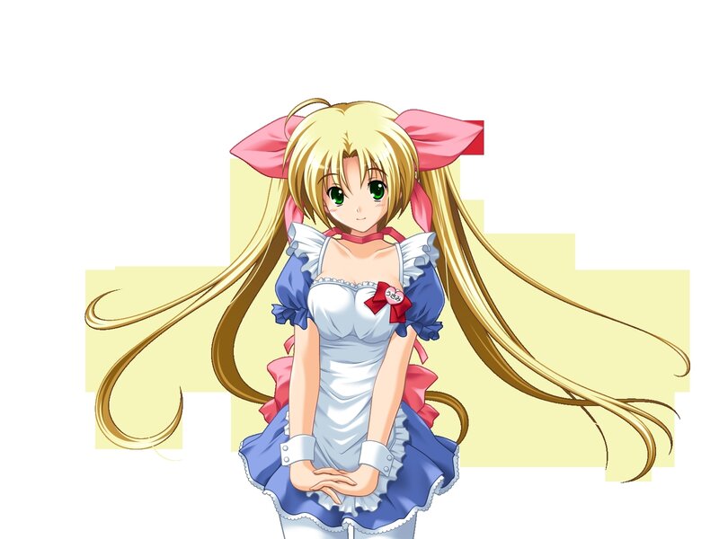 Anime Girl in Maid Outfit — Blue, Neutral