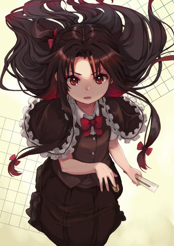 Anime Girl in Maid Outfit — Brown, Calm, Long Hair