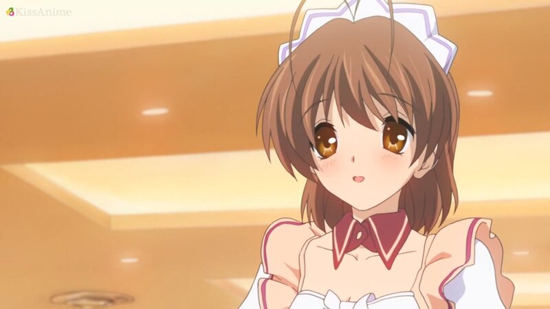 Anime Girl in Maid Outfit — Brown, Innocent