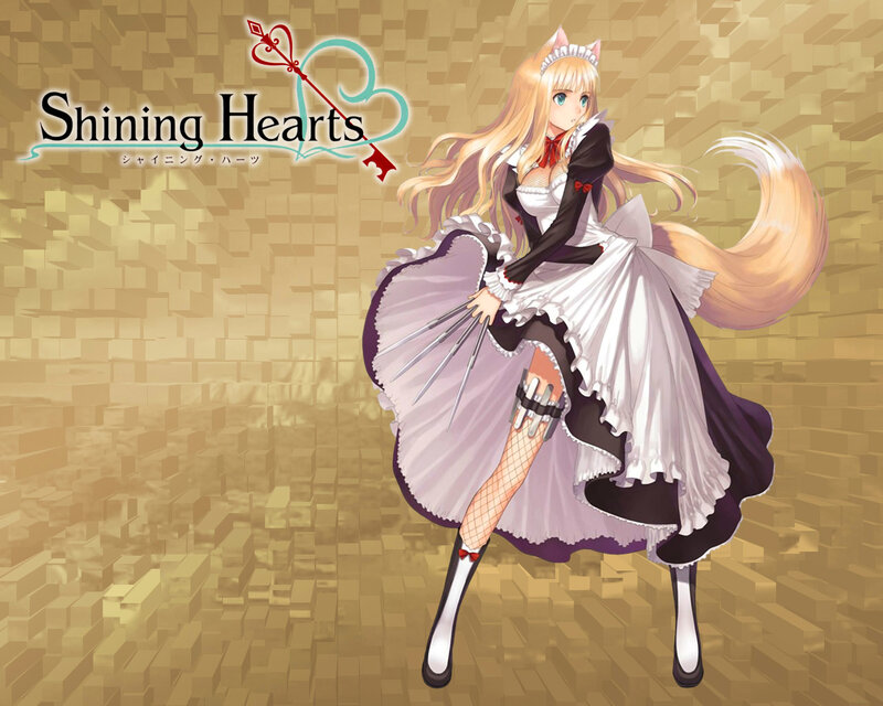 Anime Girl in Maid Outfit — Gold